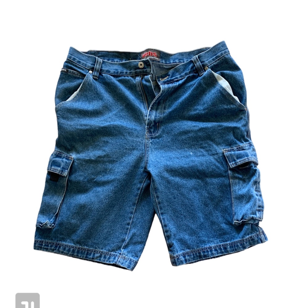 Blue cargo Jean shorts